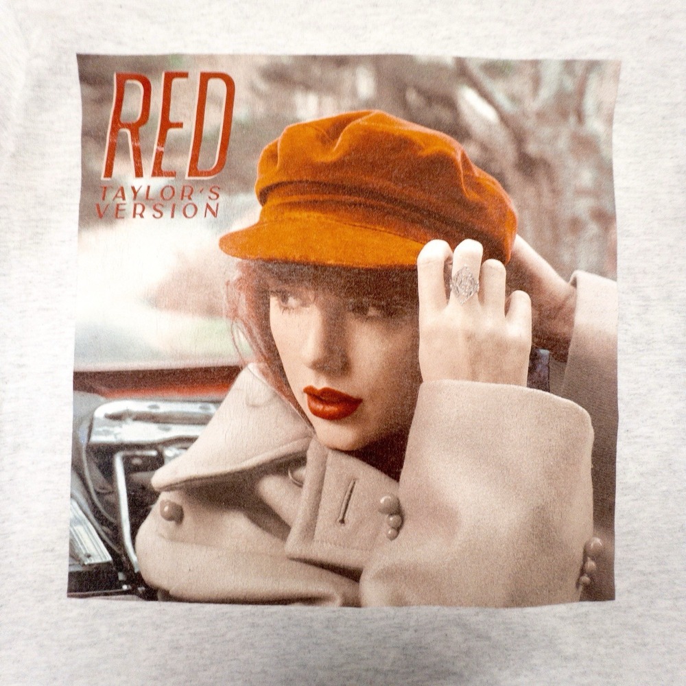 Red Taylor's Version Taylor Swift Long Sleeve Cotton Tee Shirt Small